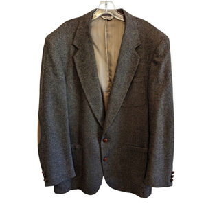 Stewart County Mens 44L Brown Vintage Tweed Jacket Wool Blend Sport Coat